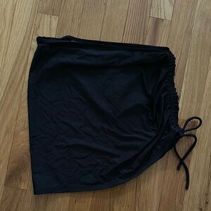 Black Ruched Swim Skirt